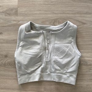 Gray Racerback Sports Bra